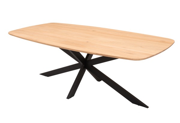 Eiken tafel: rechthoek - ovale rand - Meubelen Comfort For Life Ieper